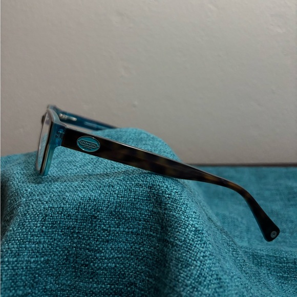 Coach Eyeglass Frames 6040 Brooklyn Tortoise and Teal With Case - Picture 3 of 6